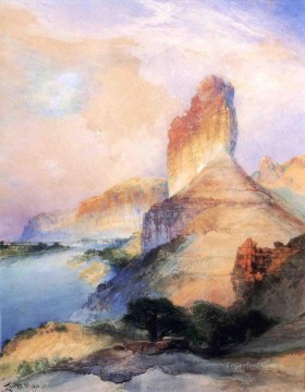 Castle Butte Green River Wyoming Montañas Rocosas Escuela Thomas Moran Pinturas al óleo